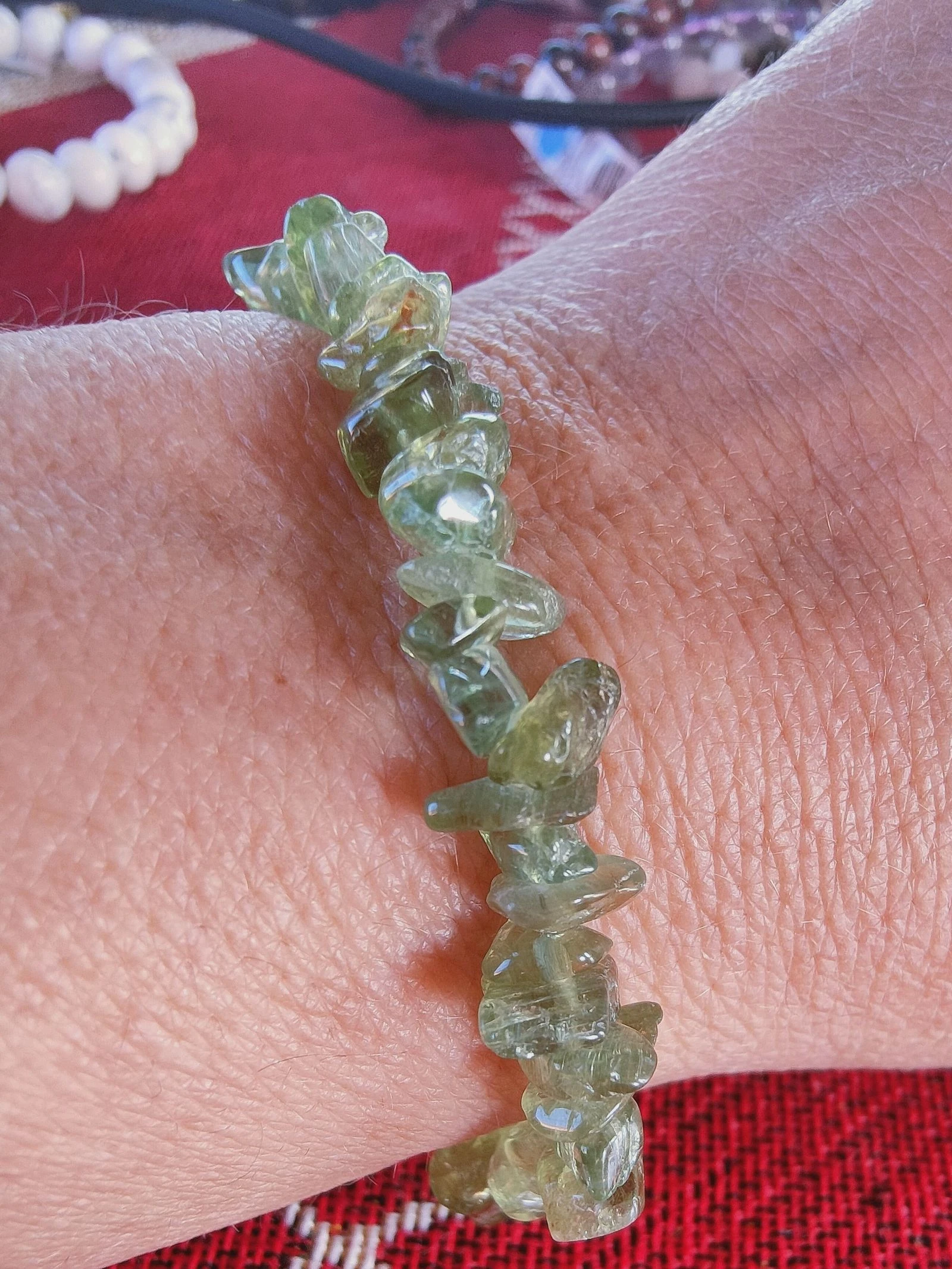 Een groene apatiet armband A – photo 2